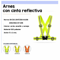arnes con cinta reflectiva